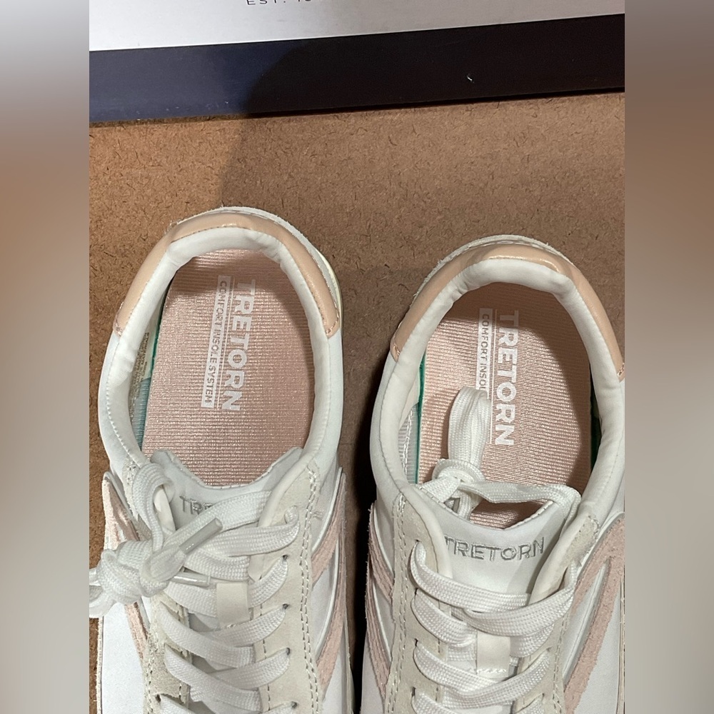 Tretorn Women's Cream and Tan Sneakers - Picture 6 of 9